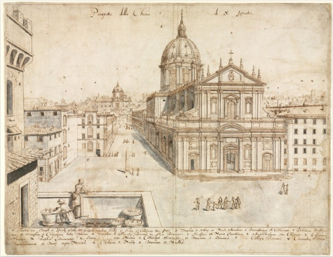 View of Rome with St. Peter's and Castel Sant' Angelo in the Distance, 1685 - Gaspare Vanvitelli - Gaspar van Wittel