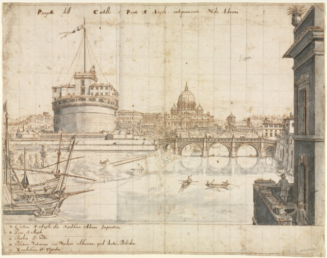 View of Rome with St. Peter's and Castel Sant' Angelo in the Distance, 1685 - Gaspare Vanvitelli - Gaspar van Wittel