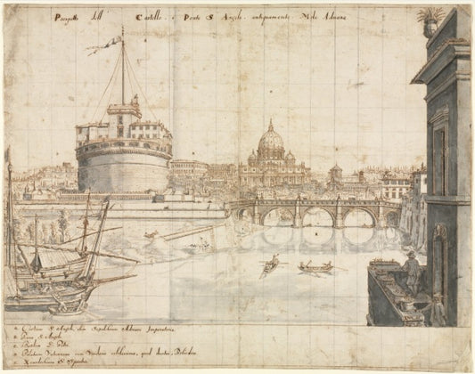 View of Rome with St. Peter's and Castel Sant' Angelo in the Distance, 1685 - Gaspare Vanvitelli - Gaspar van Wittel
