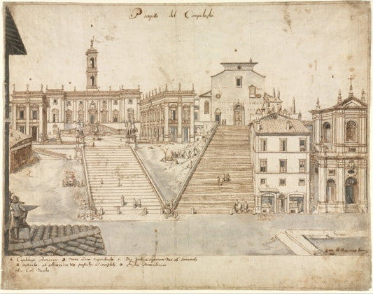 View of Rome with St. Peter's and Castel Sant' Angelo in the Distance, 1685 - Gaspare Vanvitelli - Gaspar van Wittel