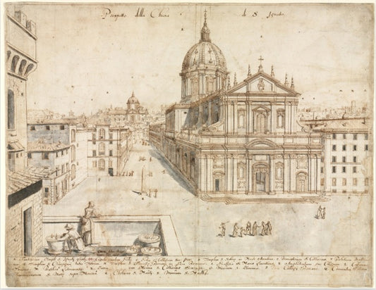 View of Rome with St. Peter's and Castel Sant' Angelo in the Distance, 1685 - Gaspare Vanvitelli - Gaspar van Wittel