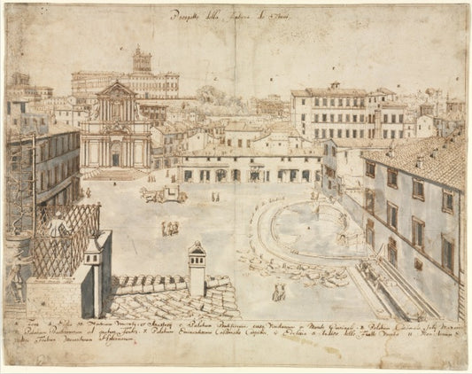 View of Rome with St. Peter's and Castel Sant' Angelo in the Distance, 1685 - Gaspare Vanvitelli - Gaspar van Wittel