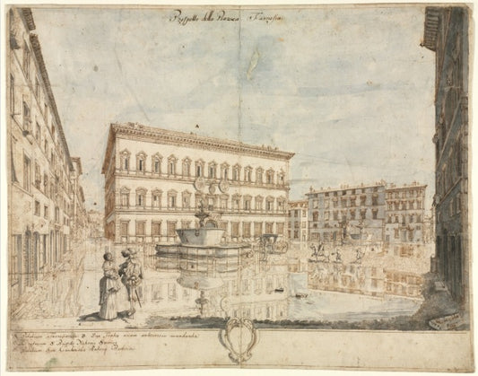 View of Rome with St. Peter's and Castel Sant' Angelo in the Distance, 1685 - Gaspare Vanvitelli - Gaspar van Wittel