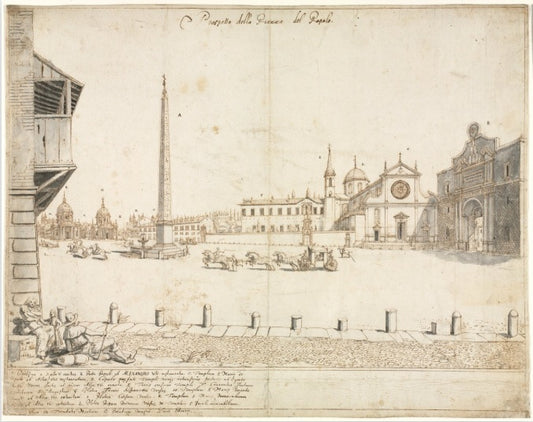 View of Rome with St. Peter's and Castel Sant' Angelo in the Distance, 1685 - Gaspare Vanvitelli - Gaspar van Wittel