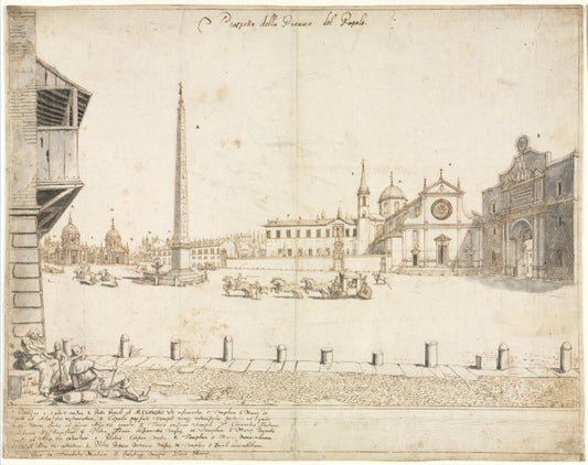 View of Rome with St. Peter's and Castel Sant' Angelo in the Distance, 1685 - Gaspare Vanvitelli - Gaspar van Wittel