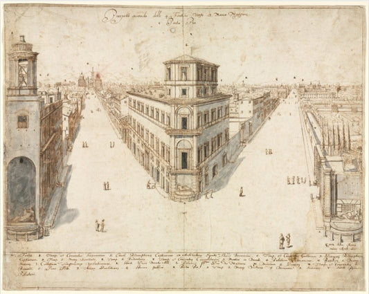 View of Rome with St. Peter's and Castel Sant' Angelo in the Distance, 1685 - Gaspare Vanvitelli - Gaspar van Wittel