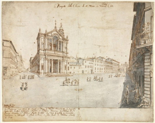 View of Rome with St. Peter's and Castel Sant' Angelo in the Distance, 1685 - Gaspare Vanvitelli - Gaspar van Wittel