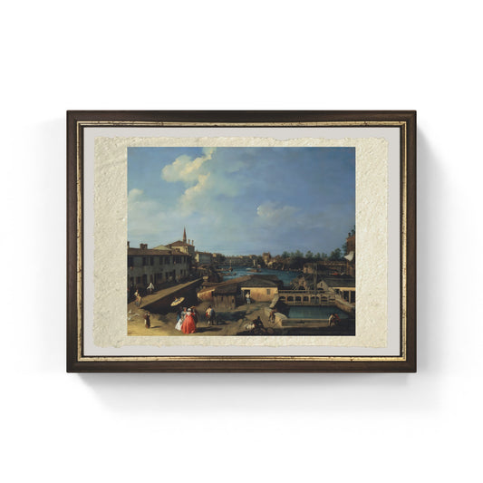 Dolo sul Brenta su carta Amalfi di Giovanni Antonio Canal detto Canaletto