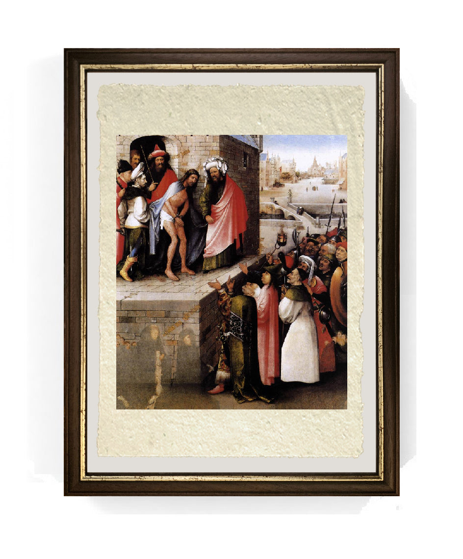 Ecce Homo di Hieronymus Bosch su pregiata carta Amalfi