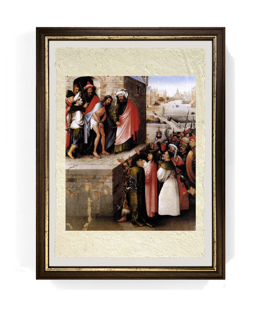 Ecce Homo di Hieronymus Bosch su pregiata carta Amalfi