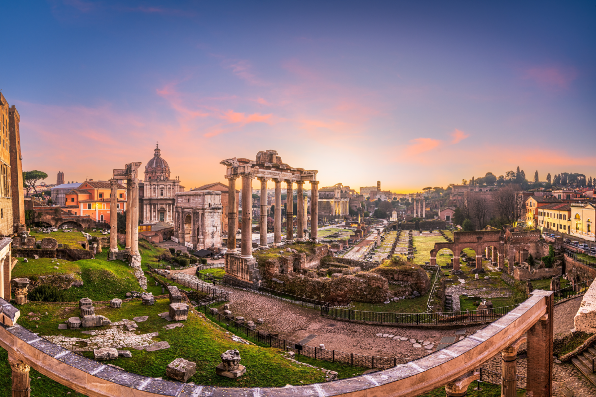 Roman Forum at sunset, Rome