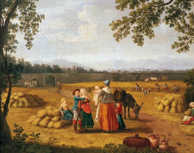 Famiglia reale che miete nella Tenuta di Carditello - Jakob-Philipp Hackert