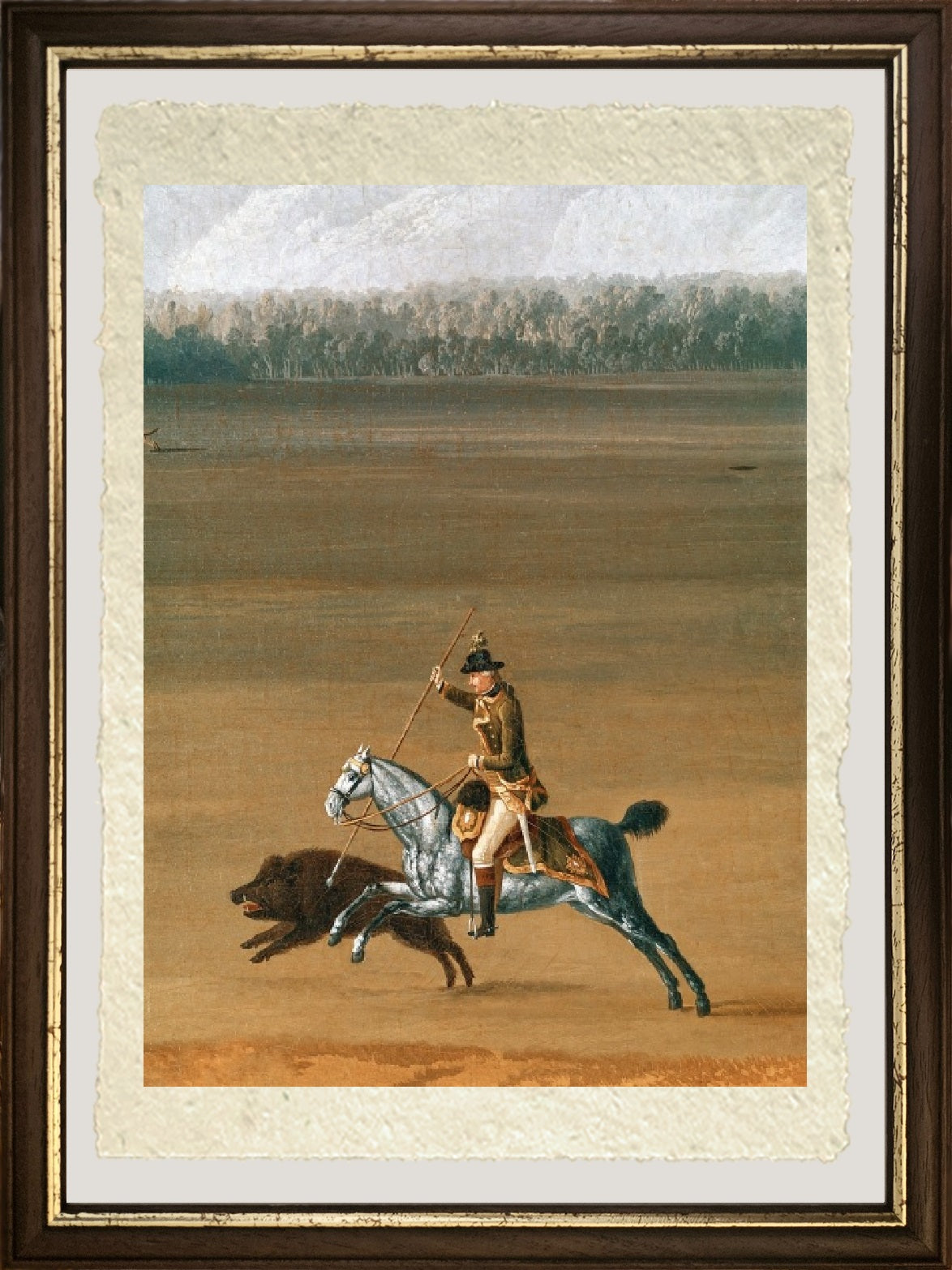 Ferdinando IV caccia il cinghiale nella tenuta di Cassano (dettaglio) - Jakob-Philipp Hackert