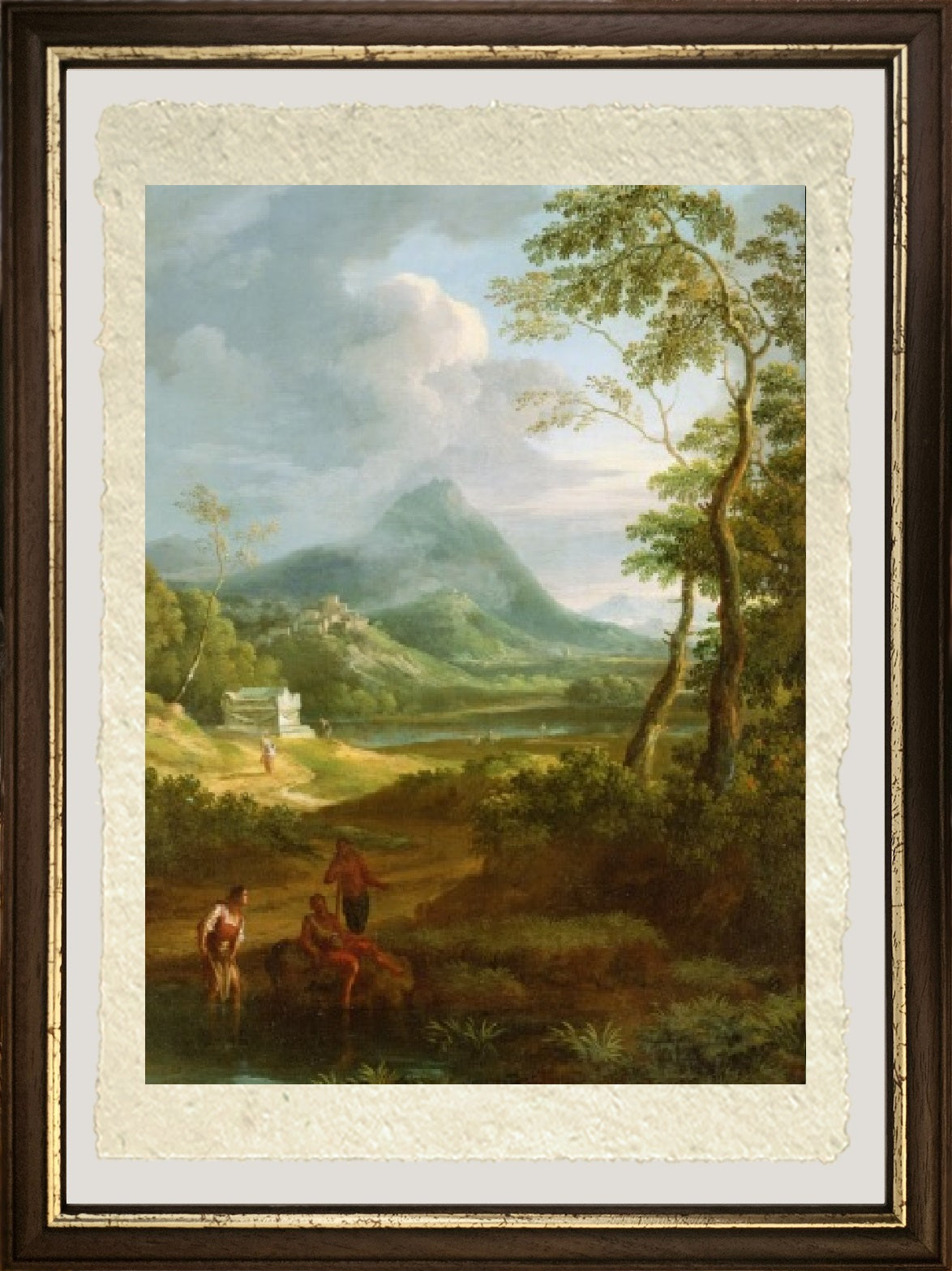 Figure in un paesaggio classico (coppia di 81819) - Jan Frans van Bloemen