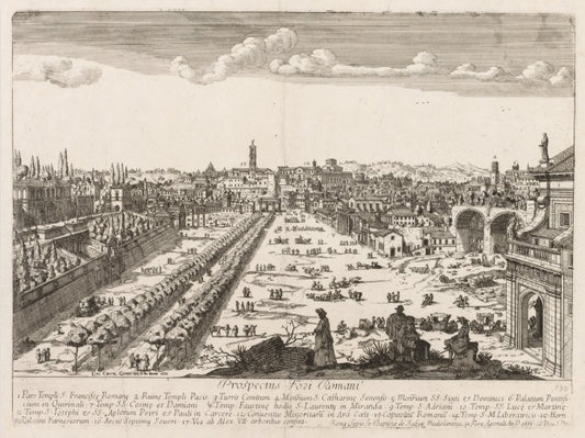 View of Rome with St. Peter's and Castel Sant' Angelo in the Distance, 1685 - Gaspare Vanvitelli - Gaspar van Wittel