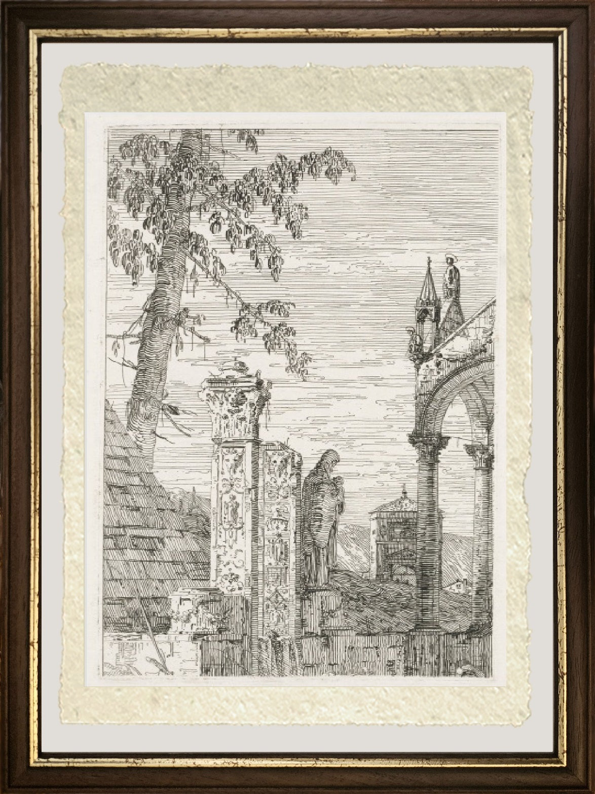 Sculpture fragments - Giovanni Antonio Canal known as Canaletto