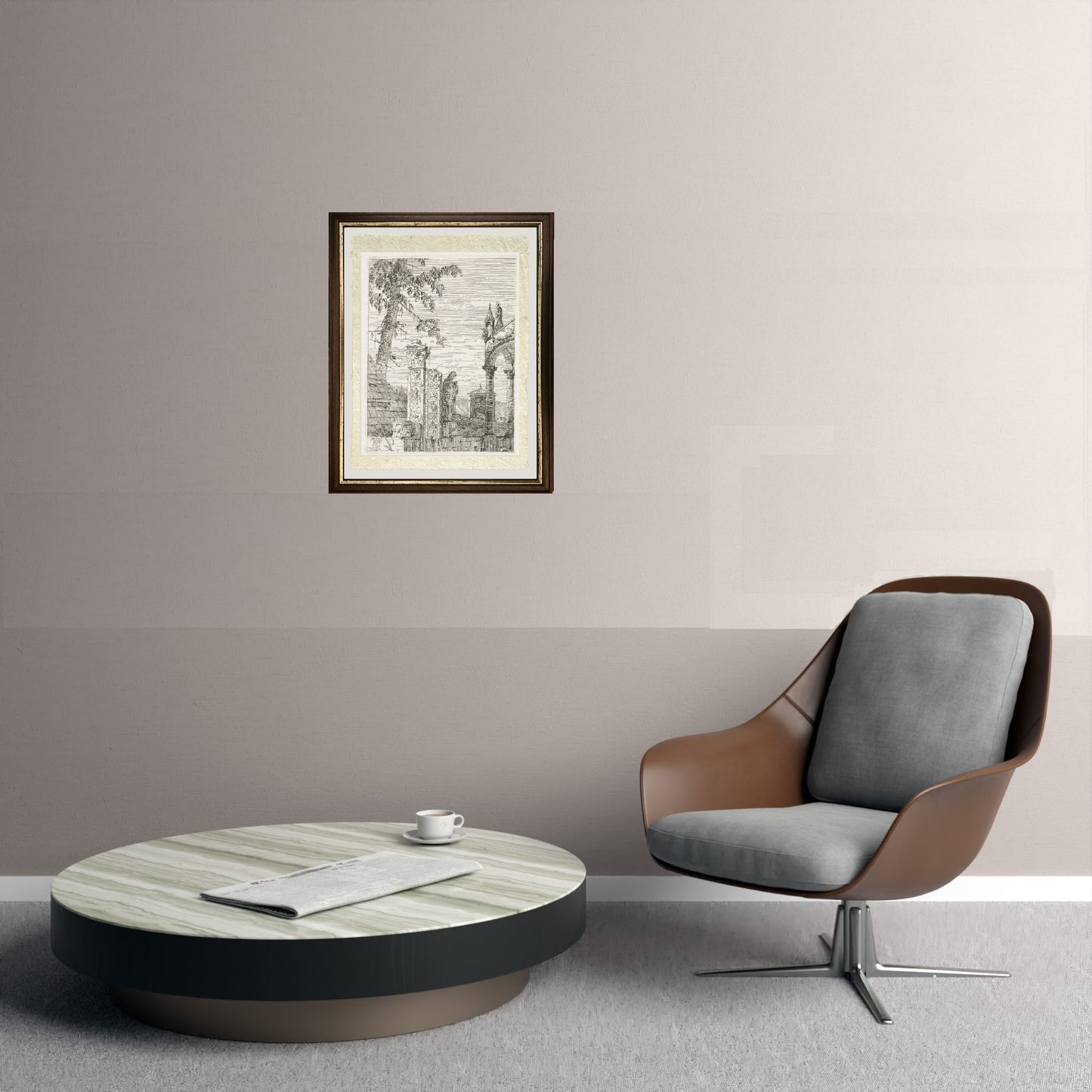 Sculpture fragments - Giovanni Antonio Canal known as Canaletto