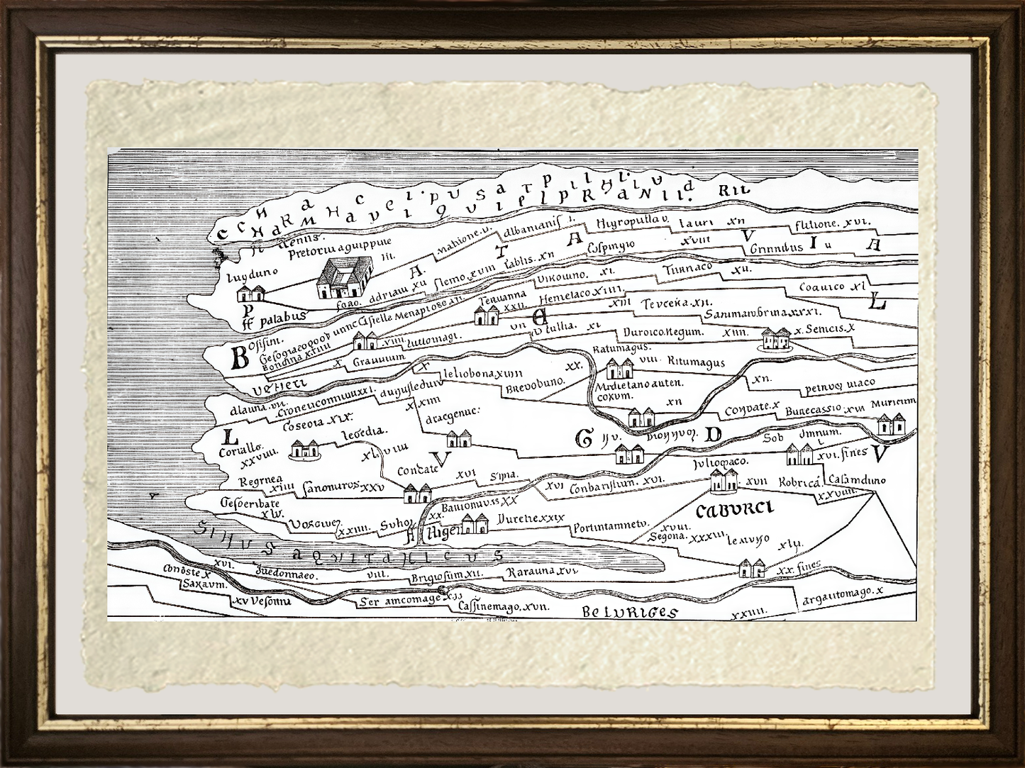 Fragment of a Roman map - Tabula Peutingeriana 