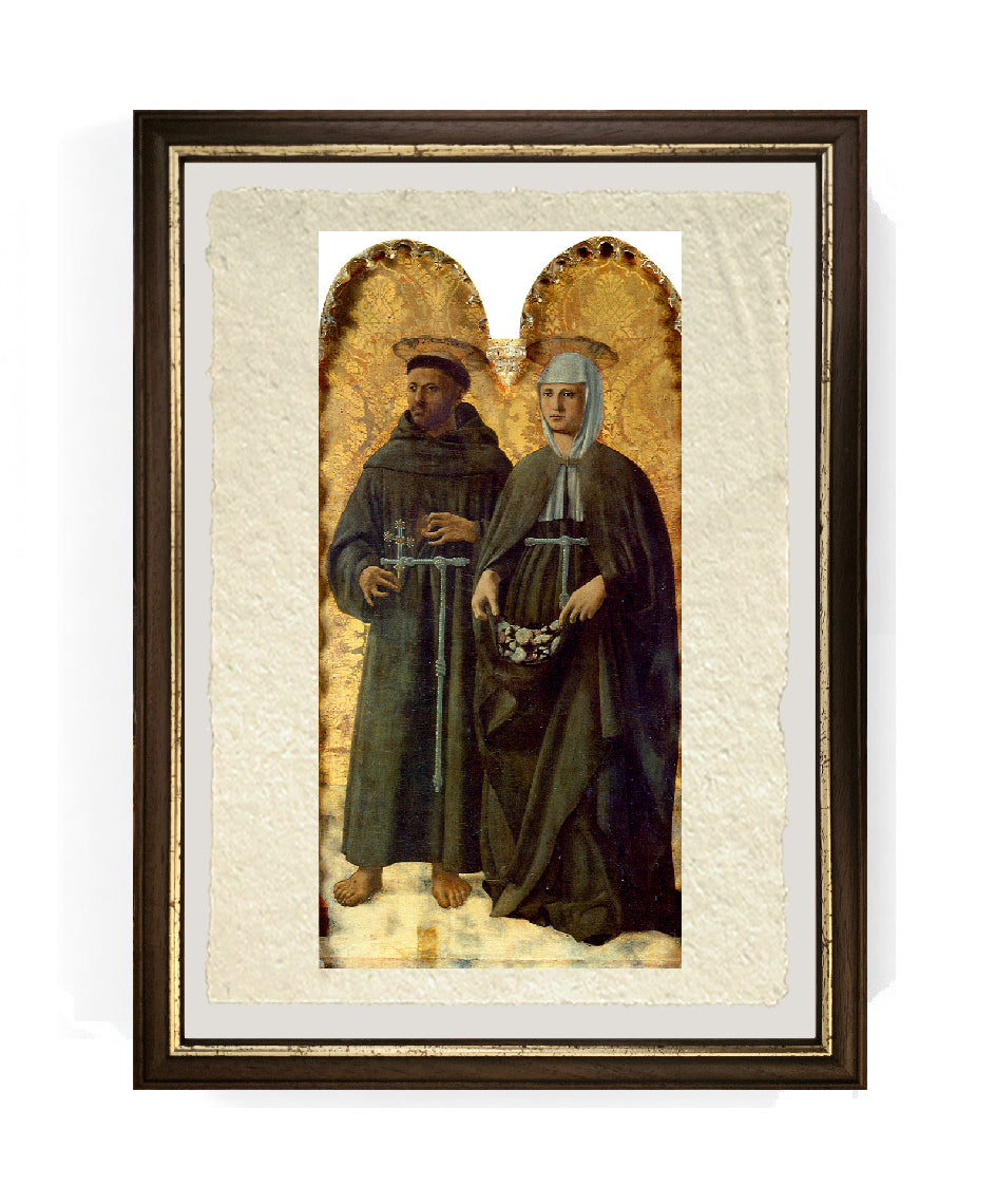 Santi Francesco ed Elisabetta - Piero della Francesca su carta Amalfi