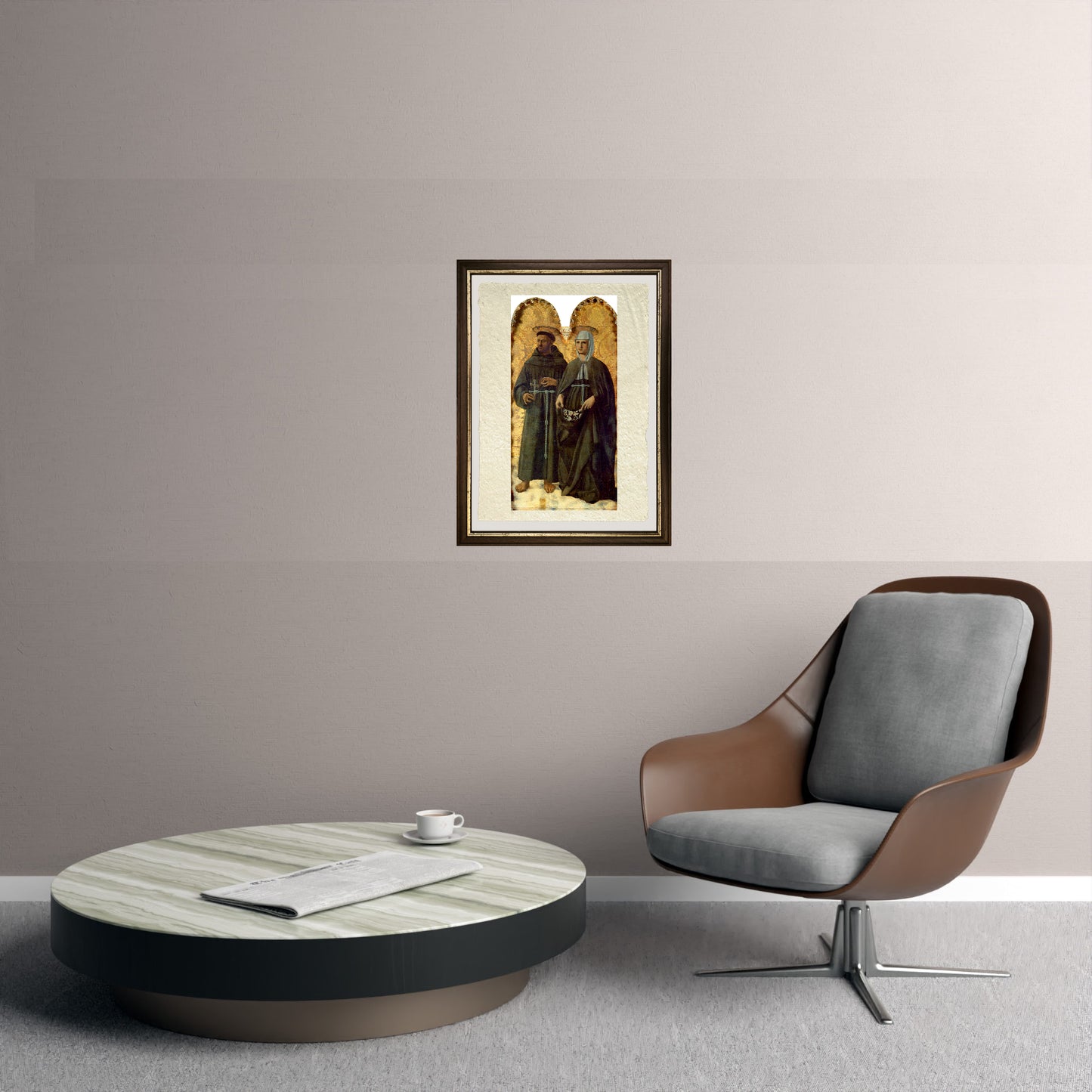 Santi Francesco ed Elisabetta - Piero della Francesca su carta Amalfi