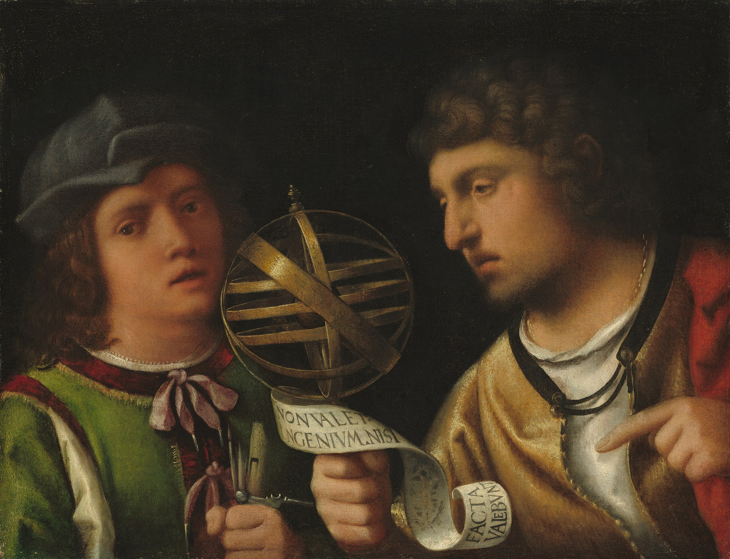 Giovanni Borgherini col maestro-astrologo di Giorgione su pregiata carta Amalfi