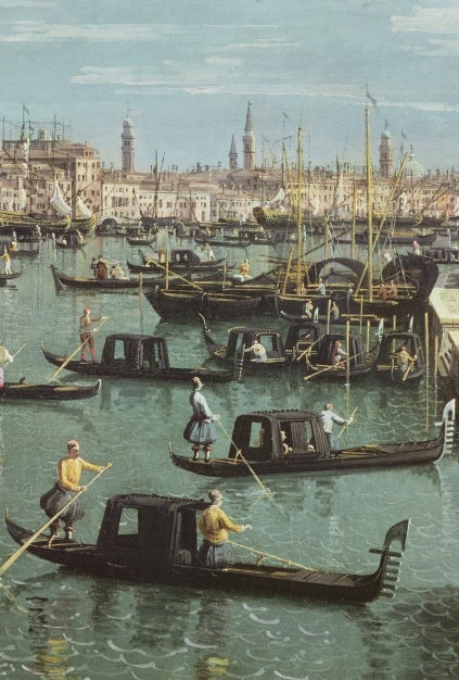 Gondolieri vicino all'ingresso del Canal Grande - Giovanni Antonio Canal detto Canaletto