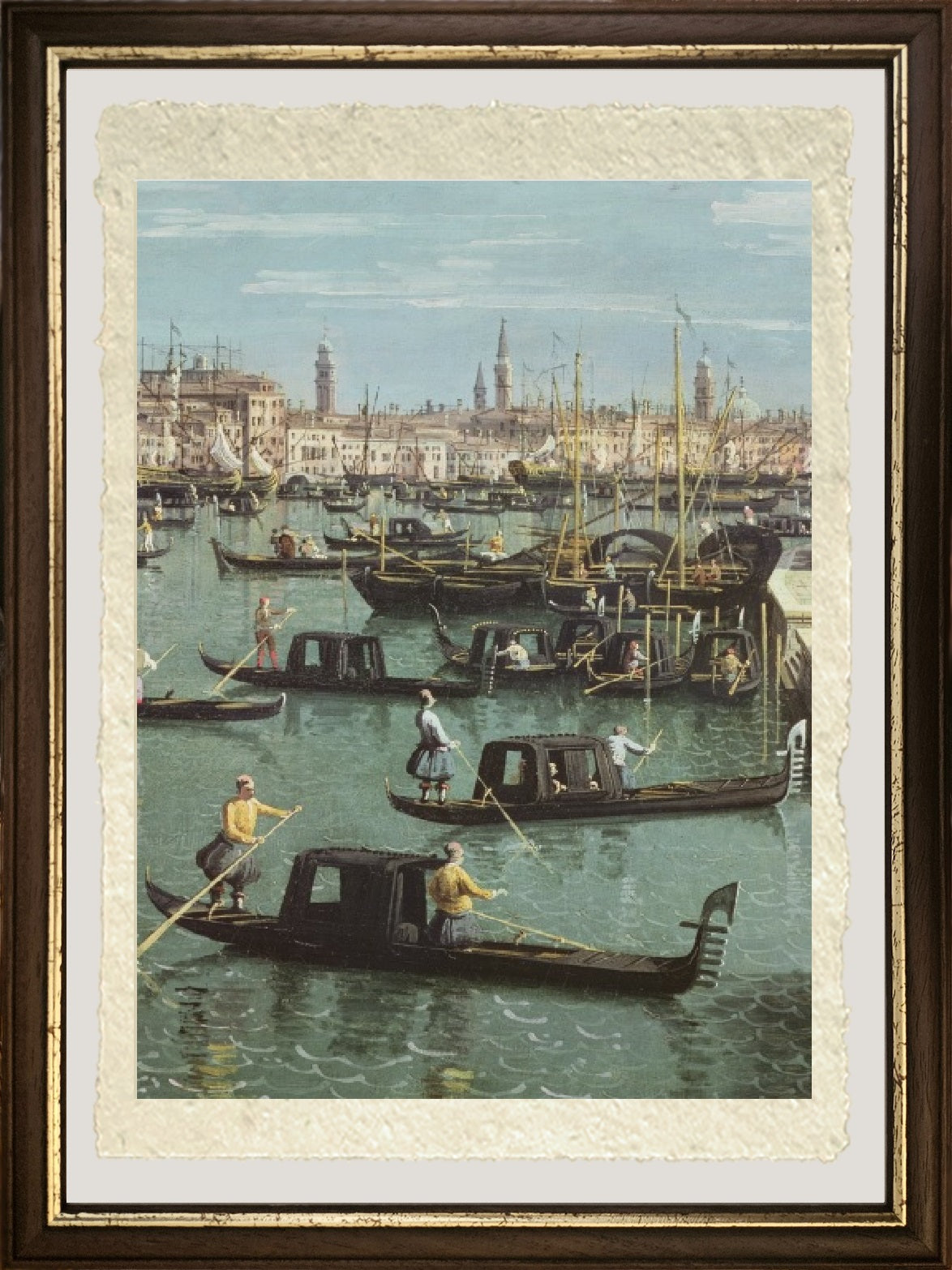 Gondolieri vicino all'ingresso del Canal Grande - Giovanni Antonio Canal detto Canaletto