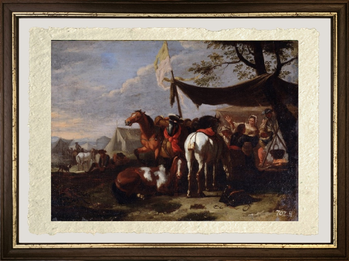 Gruppo di cavalieri al campo - Jan Frans van Bloemen