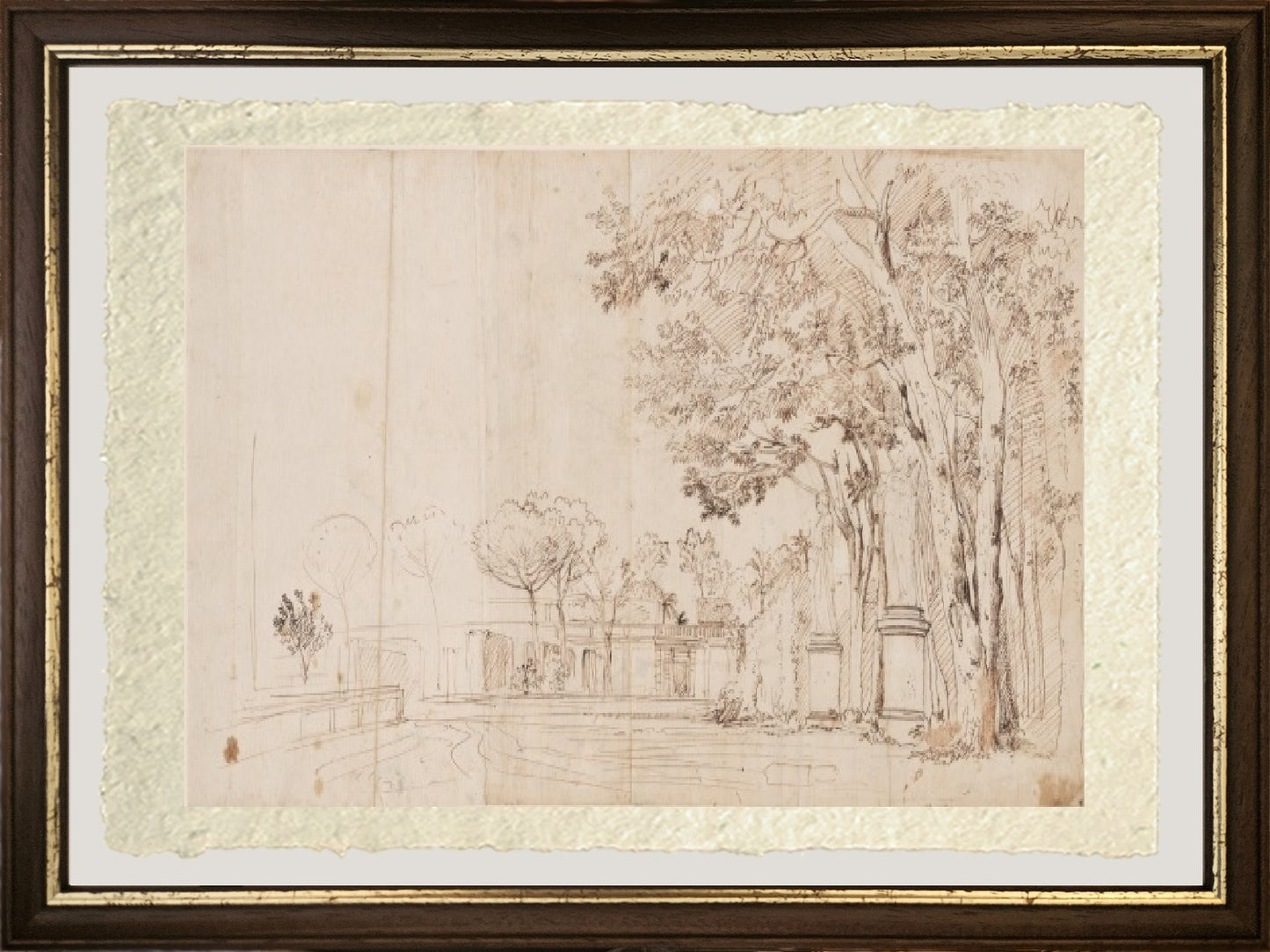 I giardini della Villa Medici - Gaspar van Wittel - Gaspare Vanvitelli