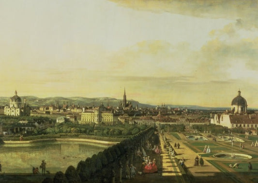 The Belvedere from Gesehen, Vienna - Bernardo Bellotto