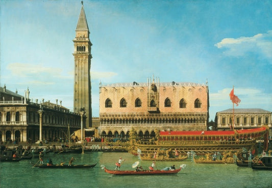 The Bucintoro at the Molo on the Ascension Day - Giovanni Antonio Canal, known as Canaletto