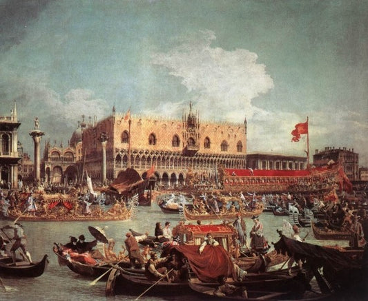 The Bucintoro returning to the dock on ascension day - Giovanni Antonio Canal, known as Canaletto