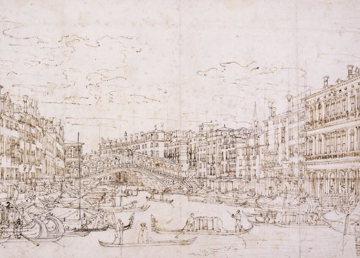 Il Canal Grande, Venezia, con il Ponte di Rialto dal sud - Bernardo Bellotto