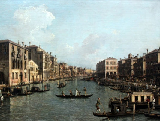 Il Canal Grande con vista a sud-est del Ponte di Rialto - Giovanni Antonio Canal detto Canaletto