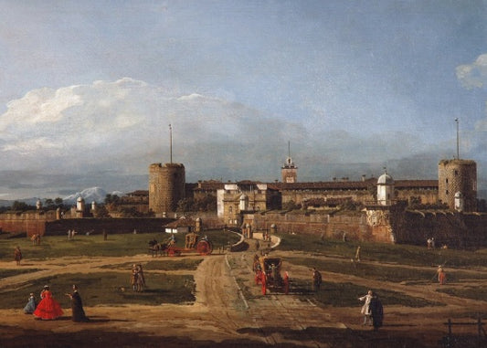 The Sforza Castle in Milan - Bernardo Bellotto