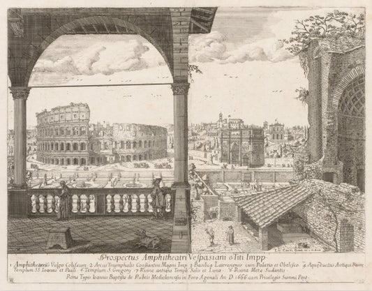 View of Rome with St. Peter's and Castel Sant' Angelo in the Distance, 1685 - Gaspare Vanvitelli - Gaspar van Wittel