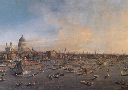 The River Thames with St. Paul's Cathedral - Giovanni Antonio Canal, known as Canaletto