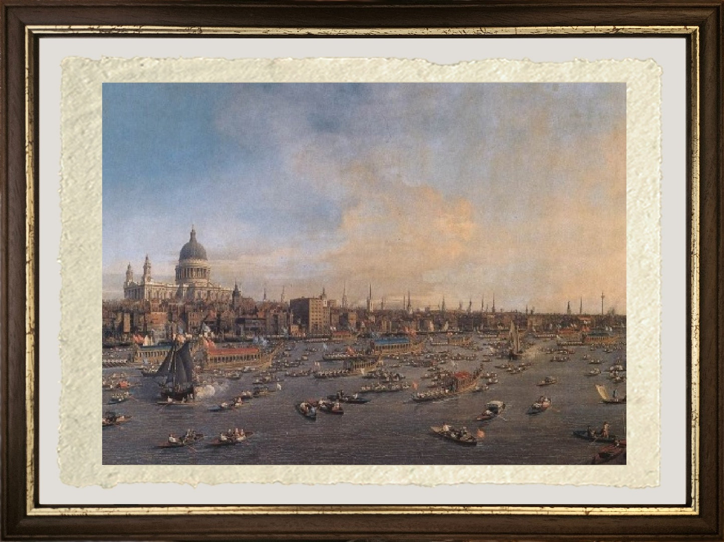 The River Thames with St. Paul's Cathedral - Giovanni Antonio Canal, known as Canaletto