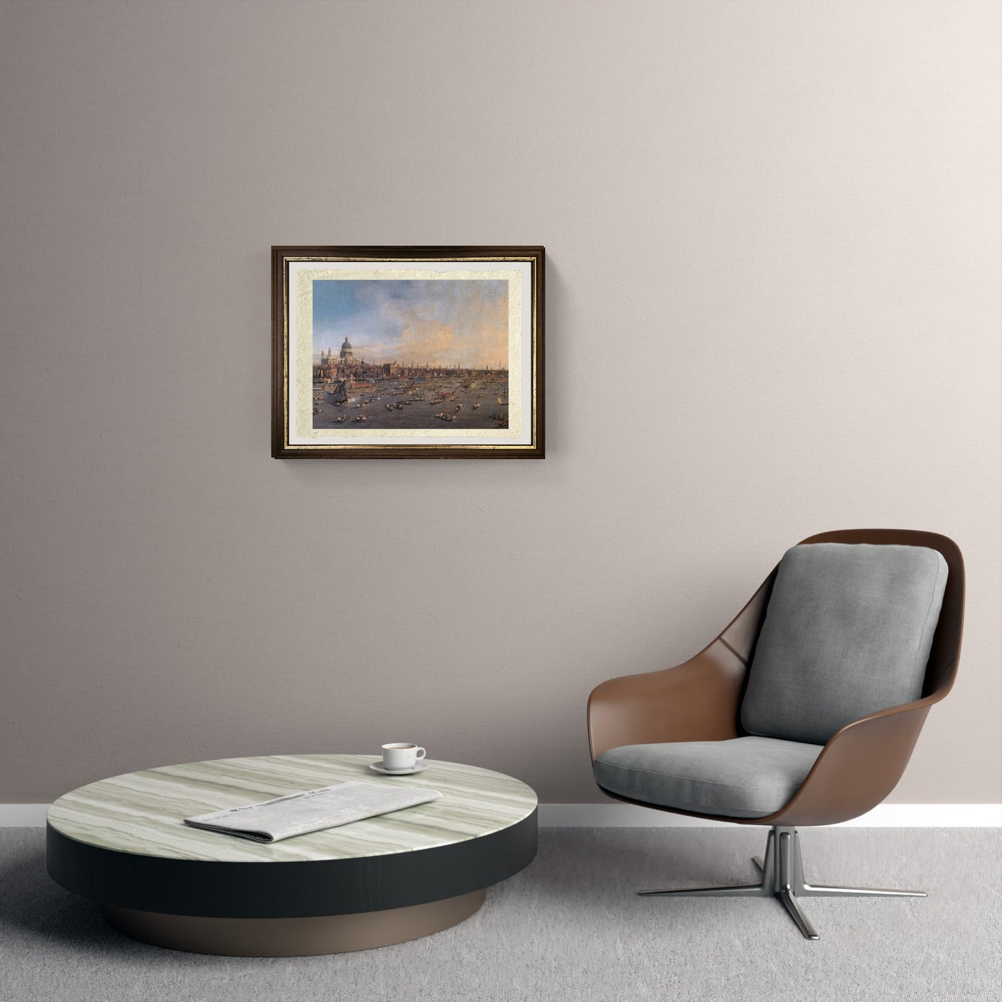 The River Thames with St. Paul's Cathedral - Giovanni Antonio Canal, known as Canaletto