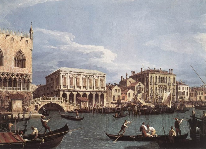 The Pier and Riva degli Schiavoni - Giovanni Antonio Canal known as Canaletto