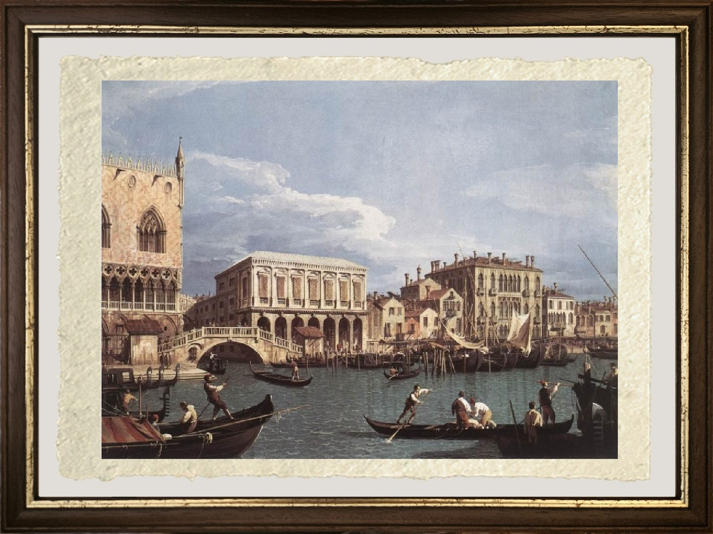 The Pier and Riva degli Schiavoni - Giovanni Antonio Canal known as Canaletto