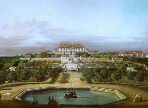 Schlosshof Imperial Palace, garden side - Bernardo Bellotto