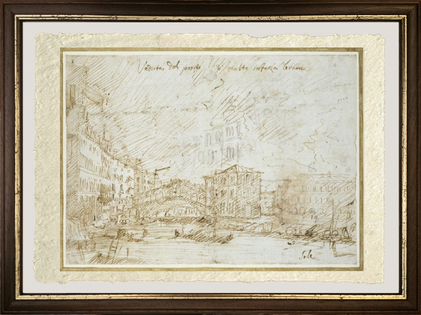 Rialto bridge - Giovanni Antonio Canal known as Canaletto