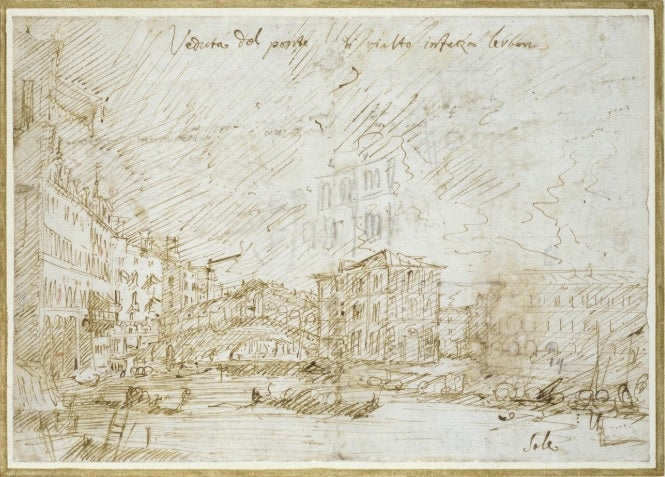 Rialto bridge - Giovanni Antonio Canal known as Canaletto