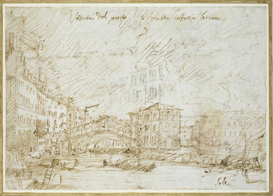 Rialto bridge - Giovanni Antonio Canal known as Canaletto