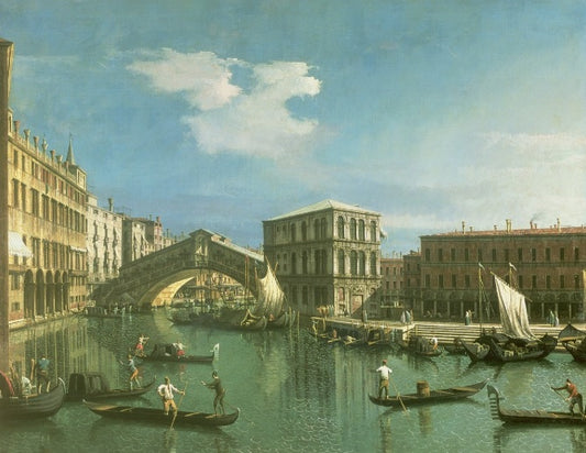 The Rialto Bridge, Venice - Giovanni Antonio Canal, known as Canaletto