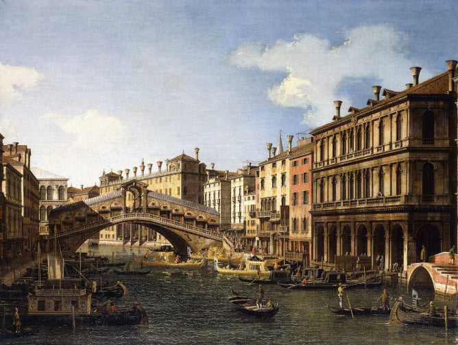 Il Ponte di Rialto, Venezia, da Sud - Giovanni Antonio Canal detto Canaletto