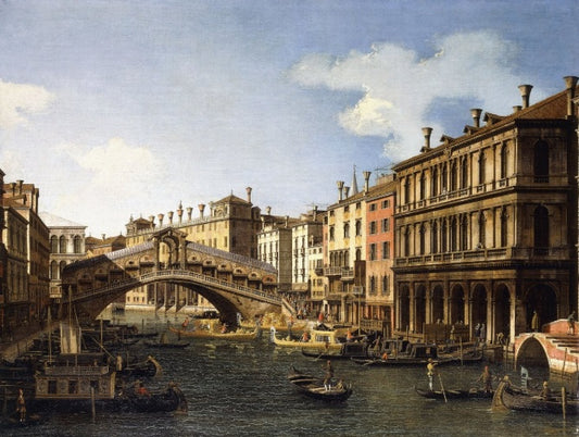 Il Ponte di Rialto, Venezia, da Sud - Giovanni Antonio Canal detto Canaletto