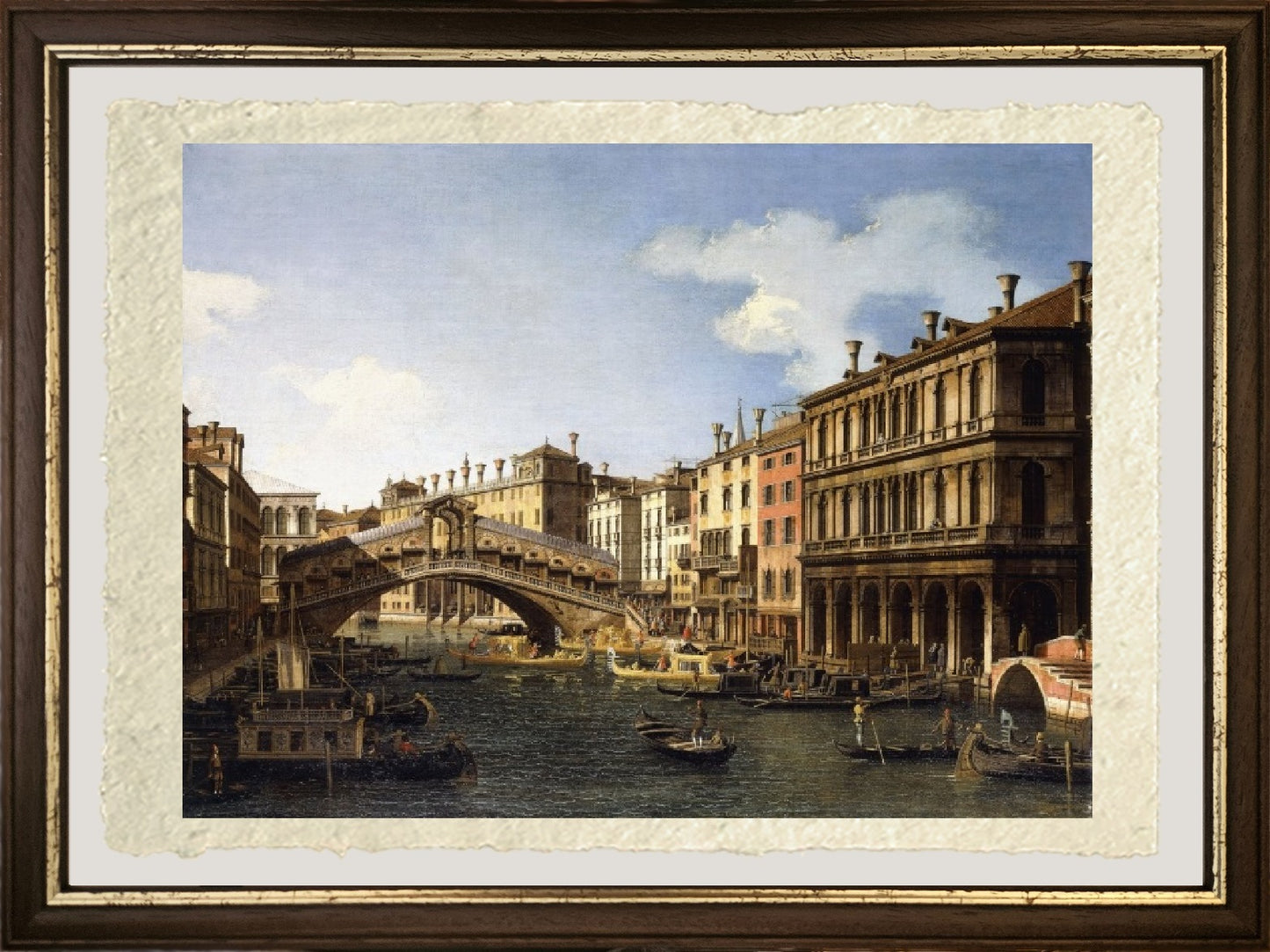 Il Ponte di Rialto, Venezia, da Sud - Giovanni Antonio Canal detto Canaletto
