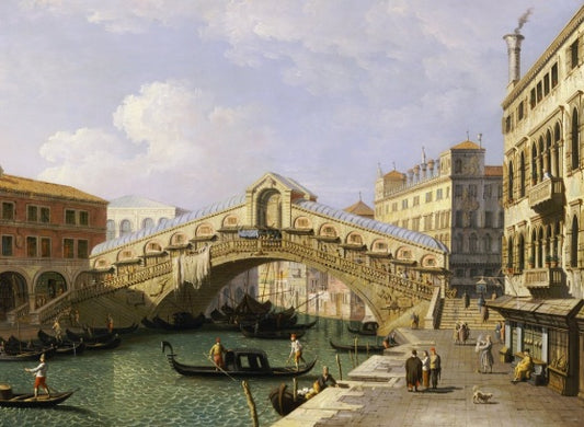 The Rialto Bridge in Venice from the south - Giovanni Antonio Canal, known as Canaletto